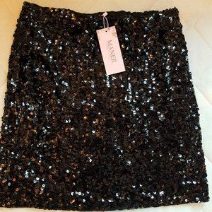 MANER black skirt made of sequins